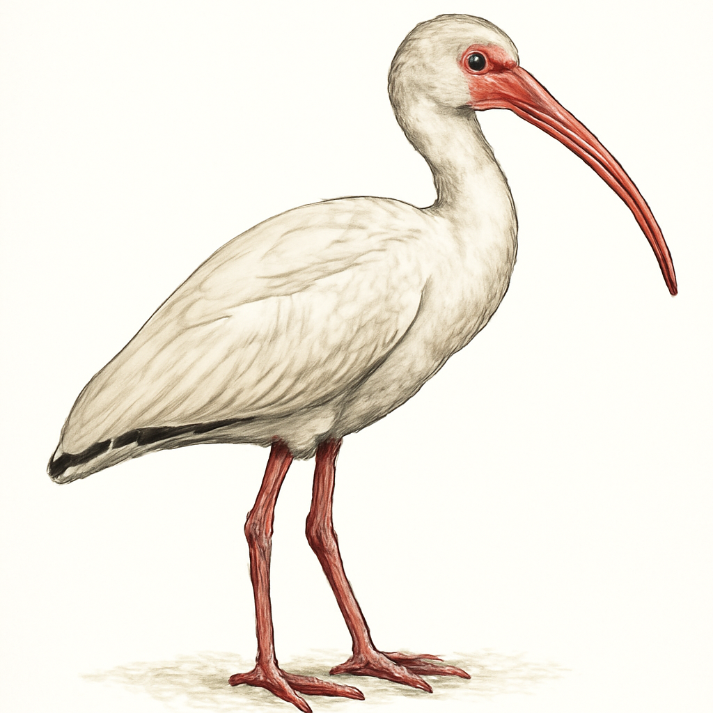 White Ibis illustration