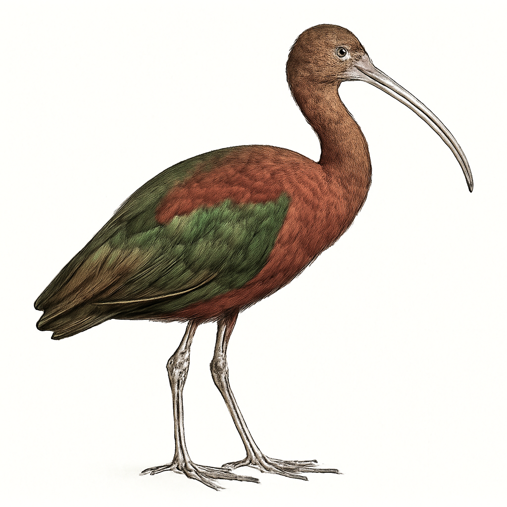 Glossy Ibis illustration