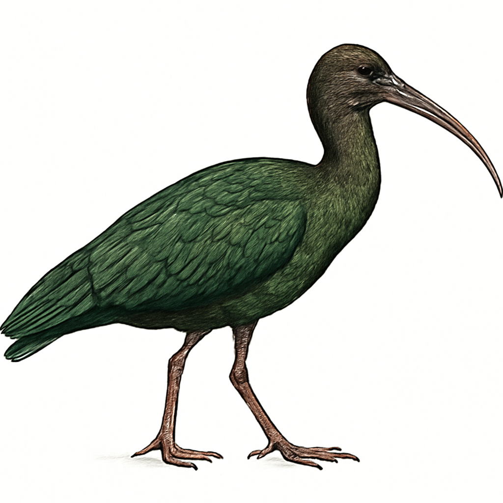 Ilustración de Ibis Verde