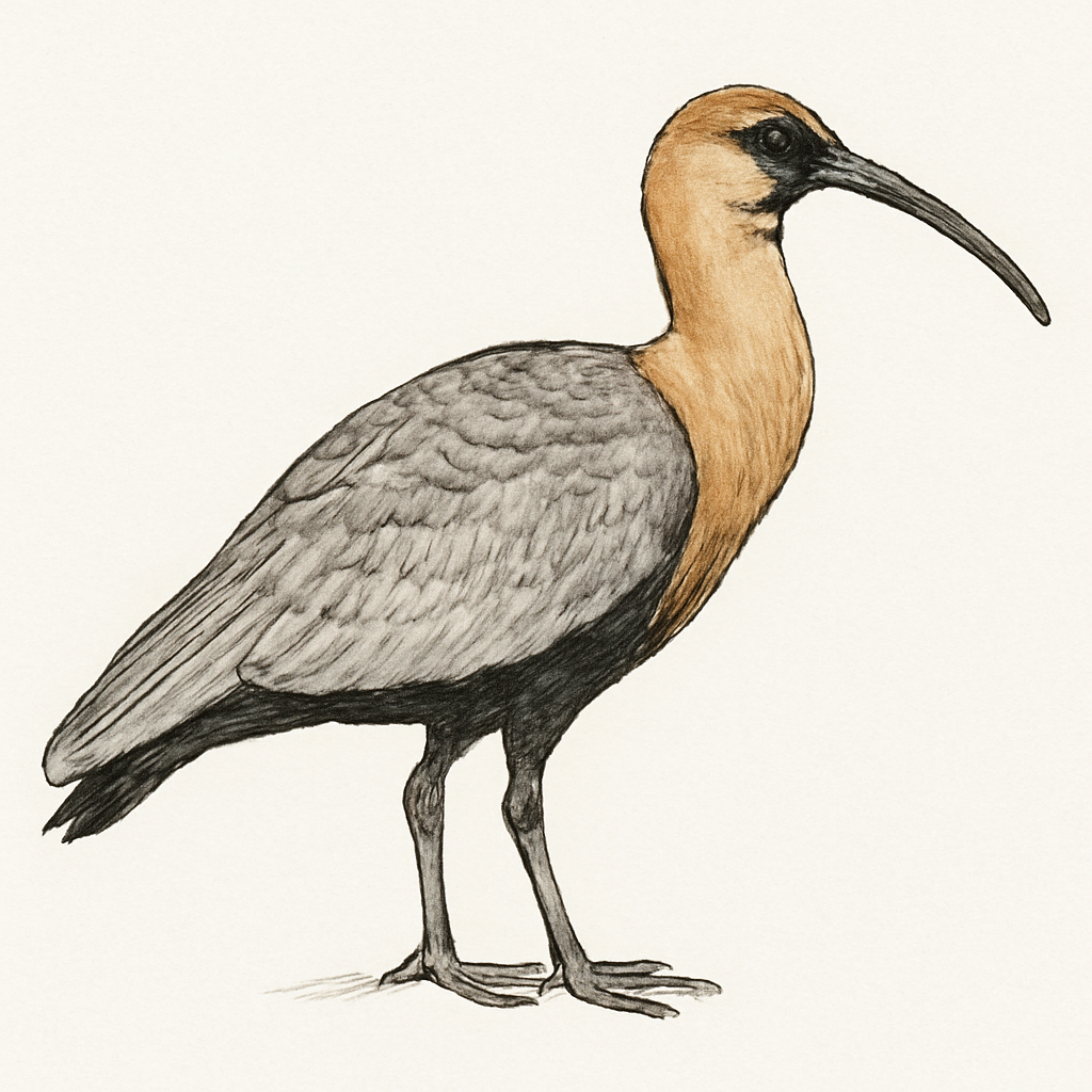 Ilustração de black-faced ibis
