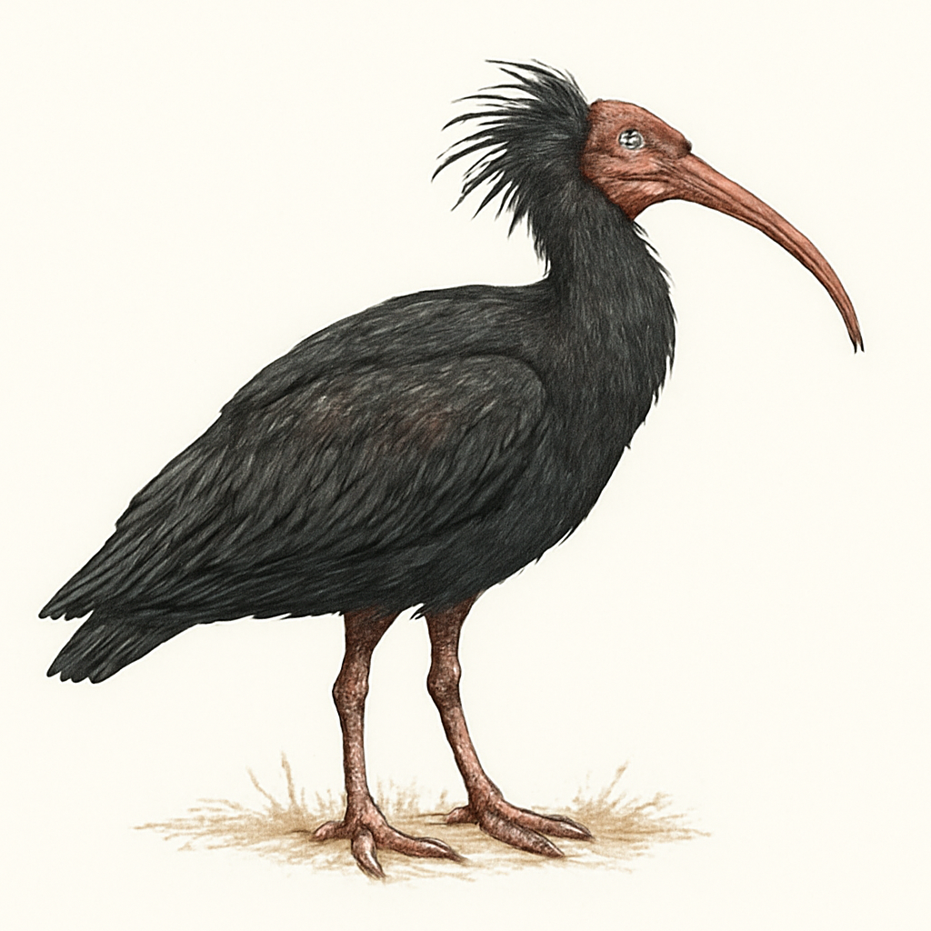 Ilustración de Ibis Eremita