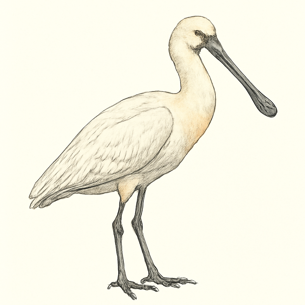 Eurasian Spoonbill illustration