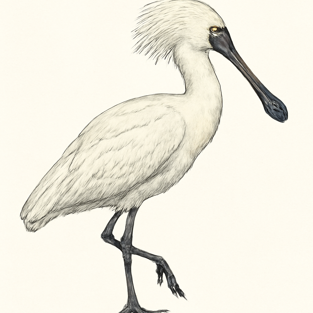 Royal Spoonbill illustration