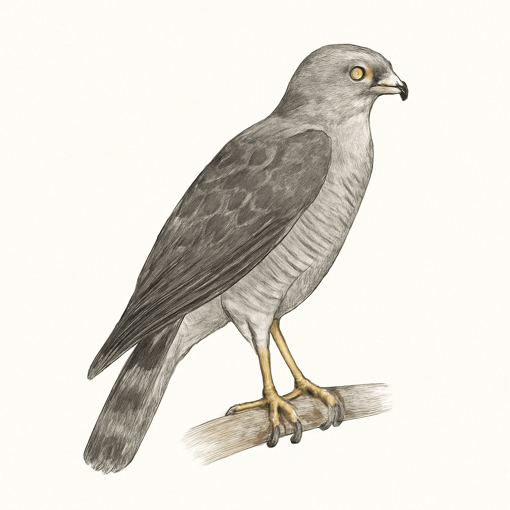 Illustrazione di Madagascar Harrier-Hawk