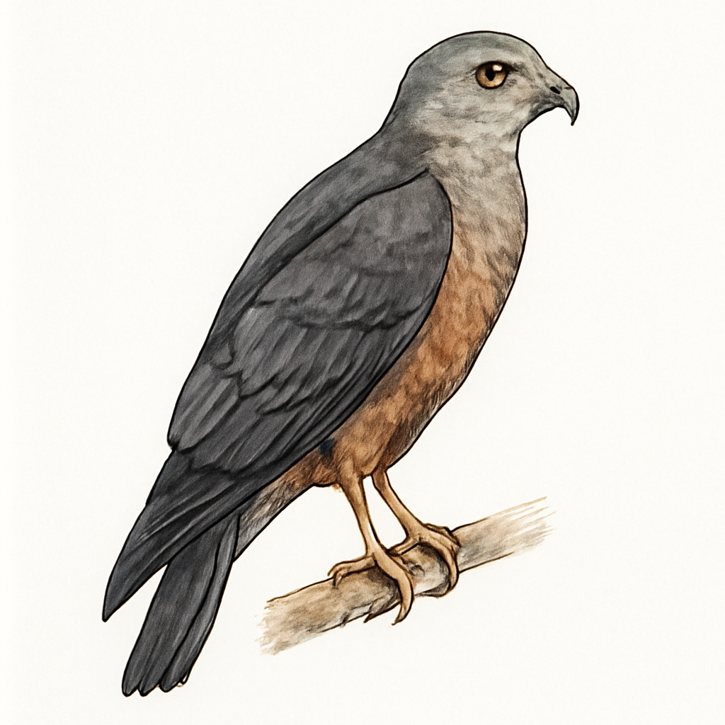 Illustration von Langschnabelweih