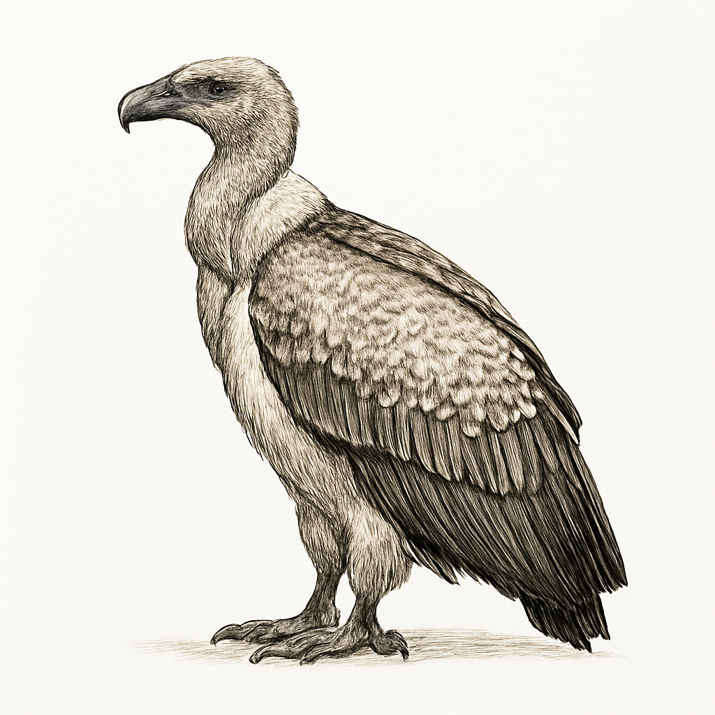 White-backed Vulture illustration
