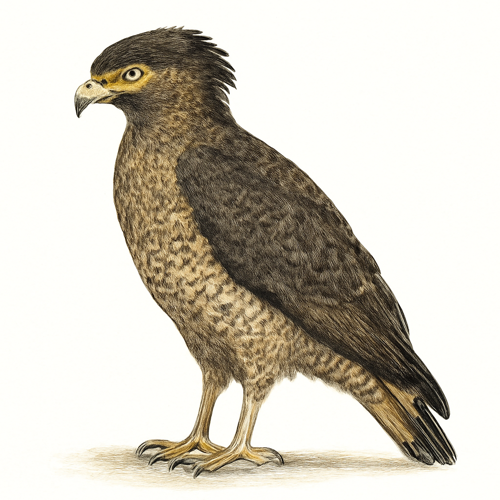 Illustrazione di Crested Serpent-Eagle