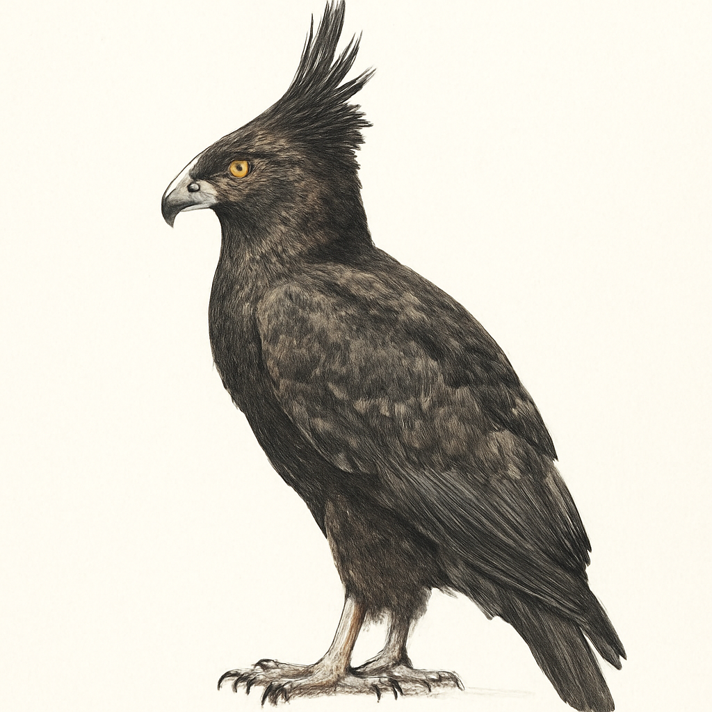 Illustrazione di Long-crested Eagle
