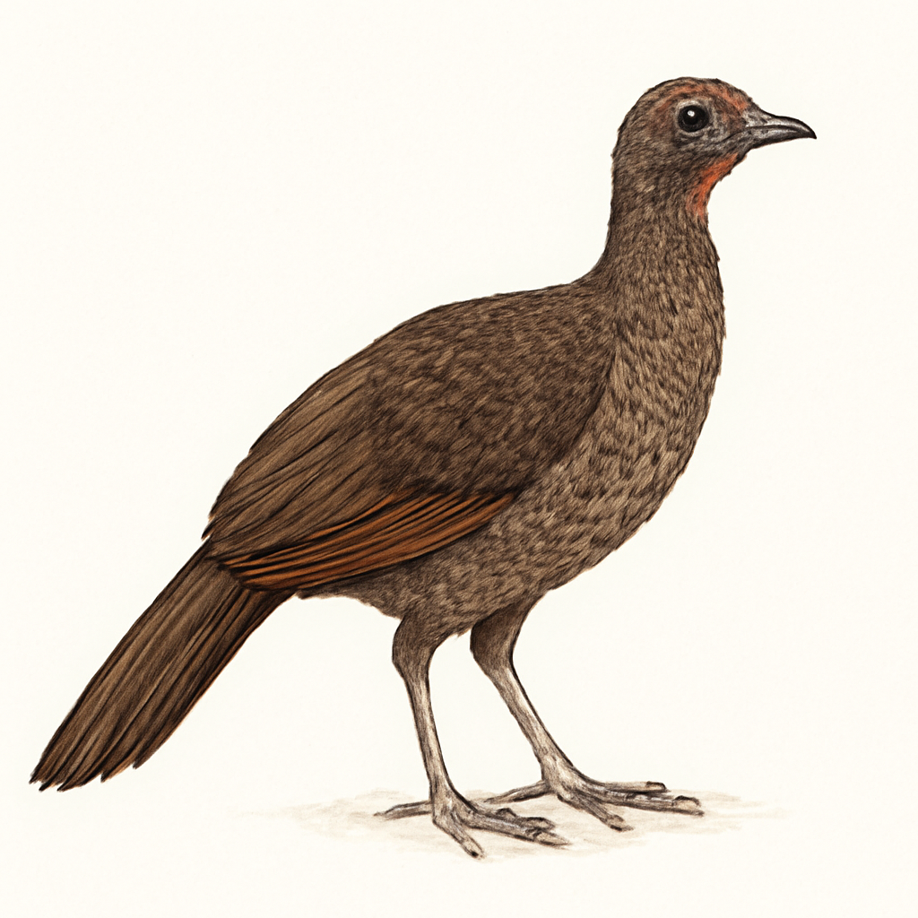 Rusty-margined Guan illustration