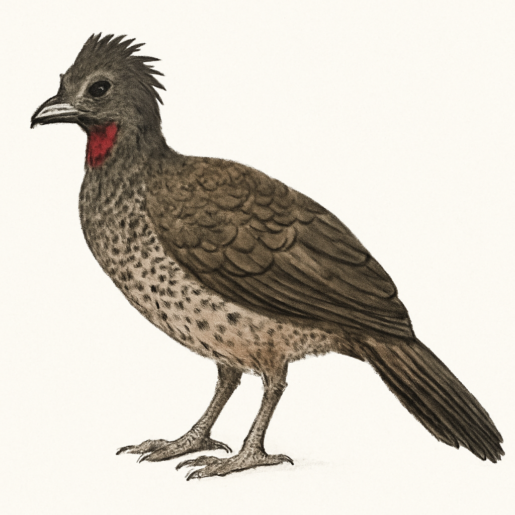 Spix's Guan illustration