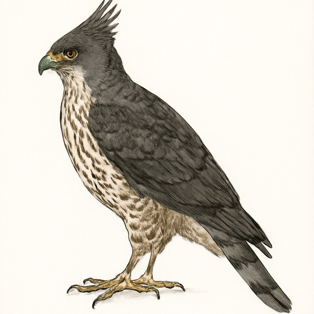 Illustration de Autour huppé