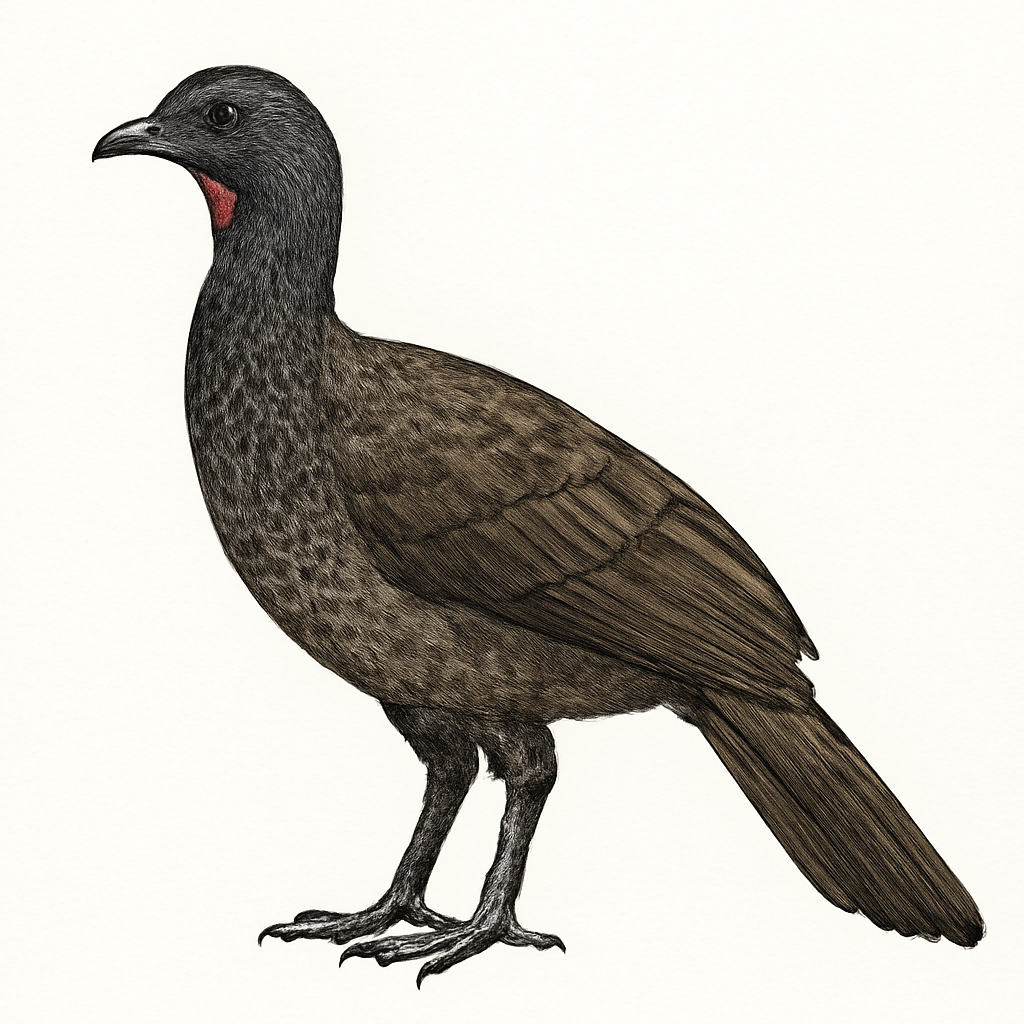 Dusky-legged Guan illustration