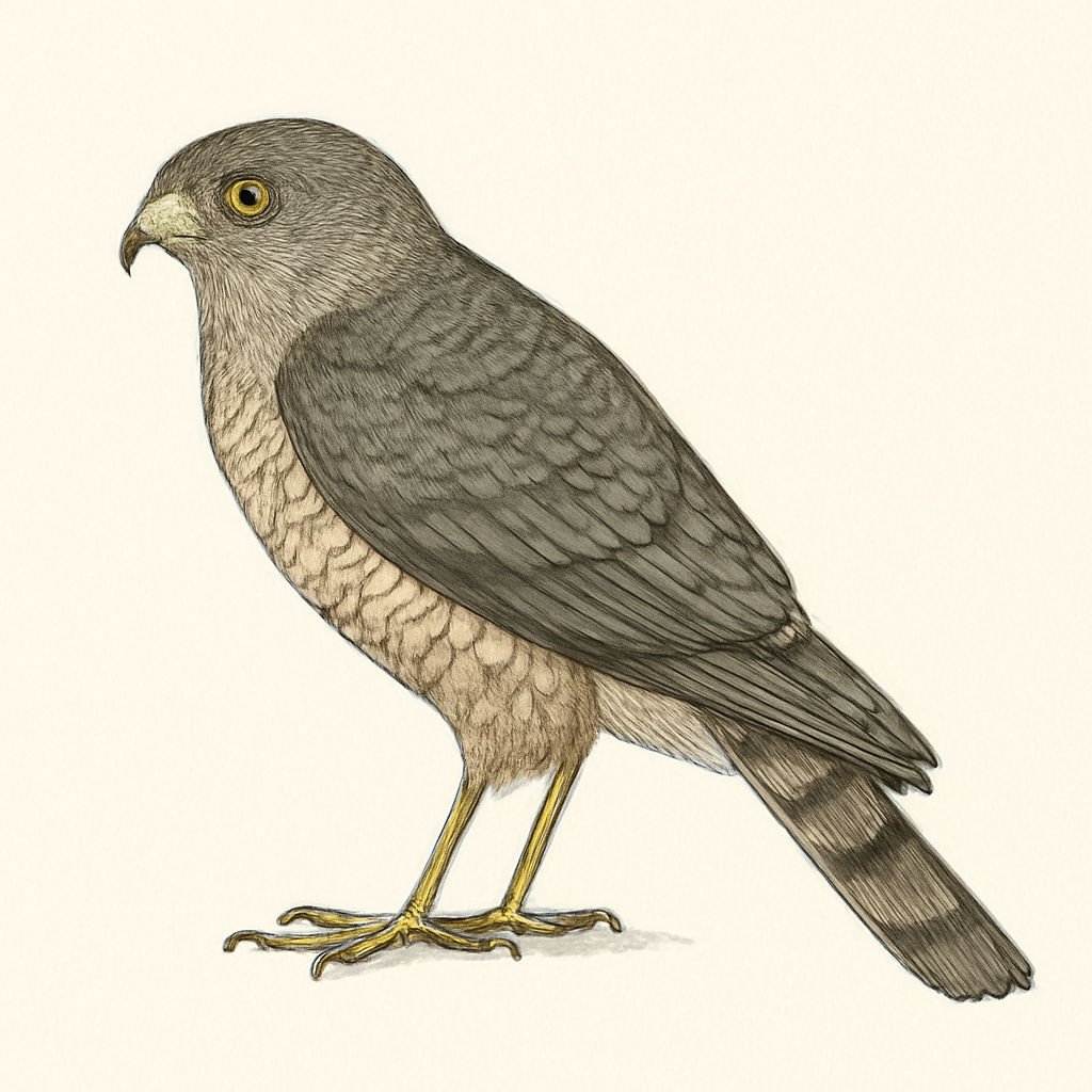 Ilustração de little sparrowhawk