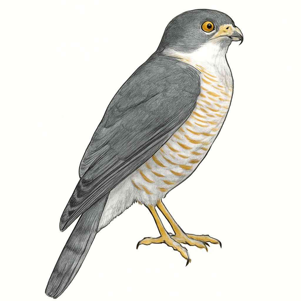 Illustration von Halsringsperber
