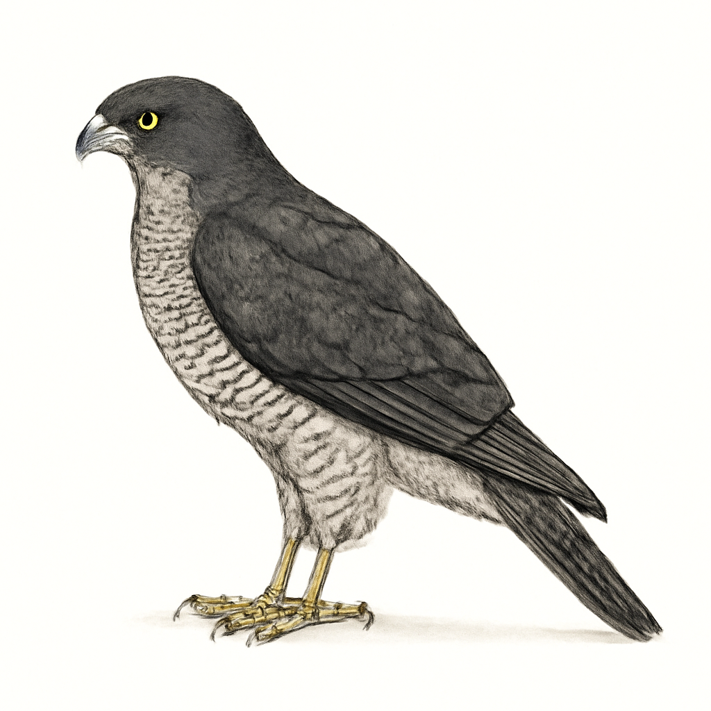 Illustration von Dominohabicht