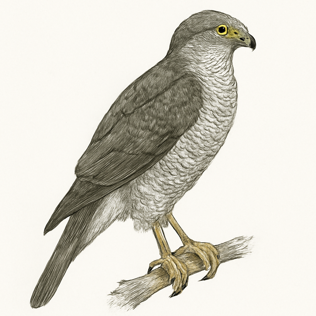 Eurasian Goshawk illustration