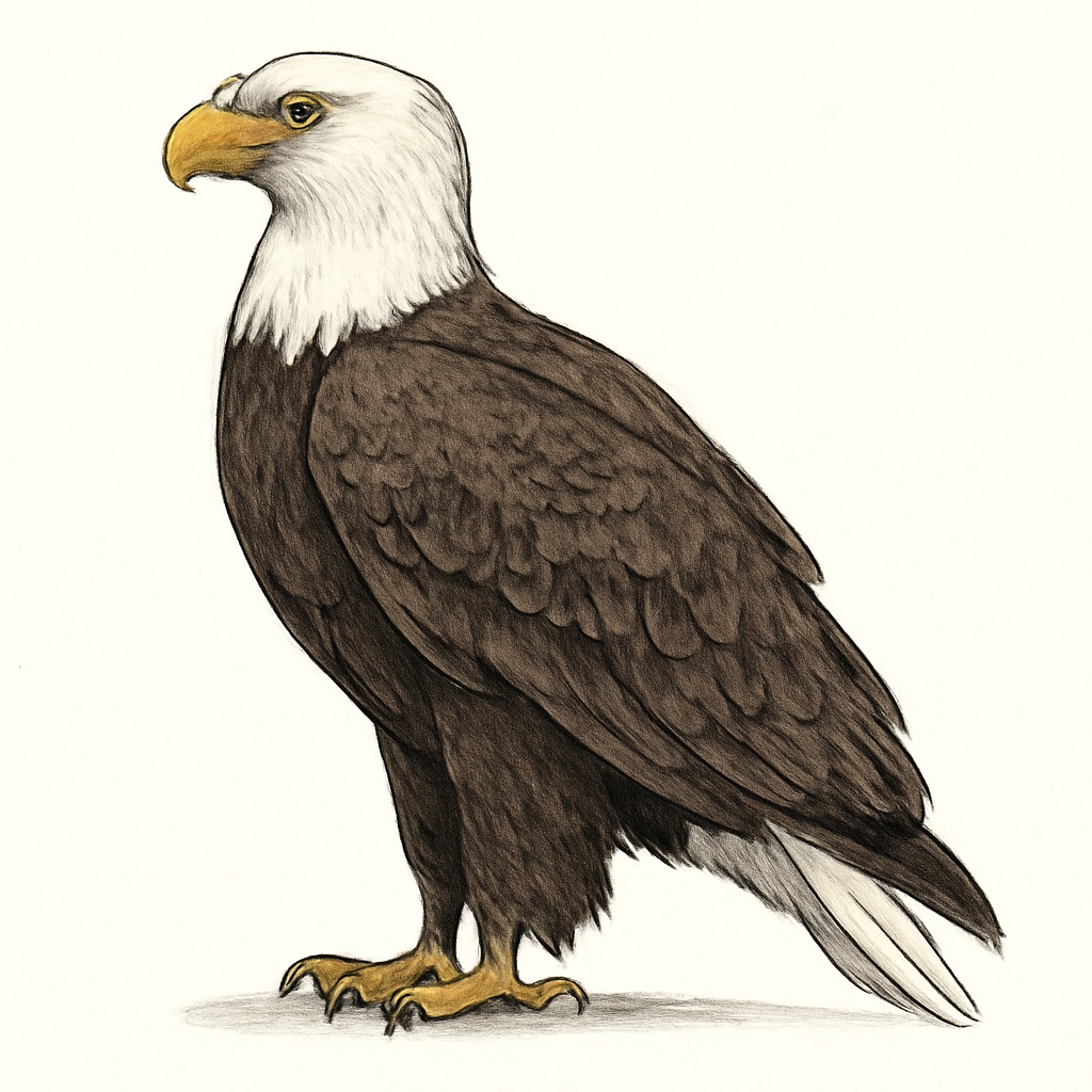 Illustratie van Amerikaanse zeearend