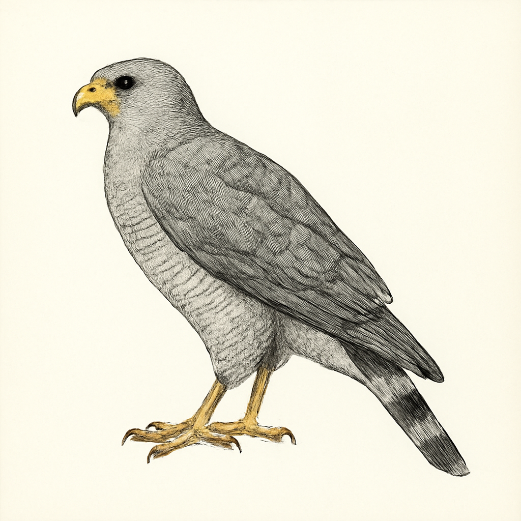 Illustration de Buse grise
