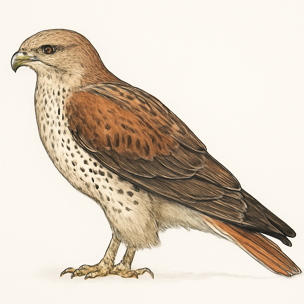 Illustrazione di Ferruginous Hawk