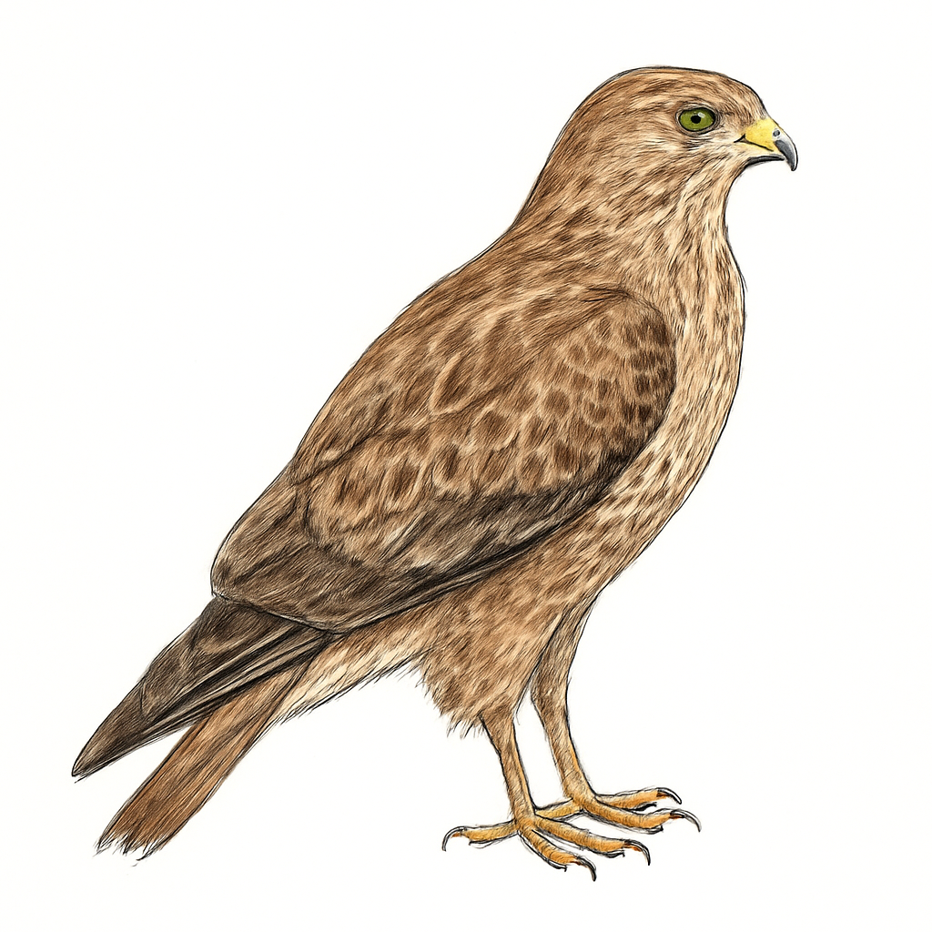 Illustrazione di Upland Buzzard