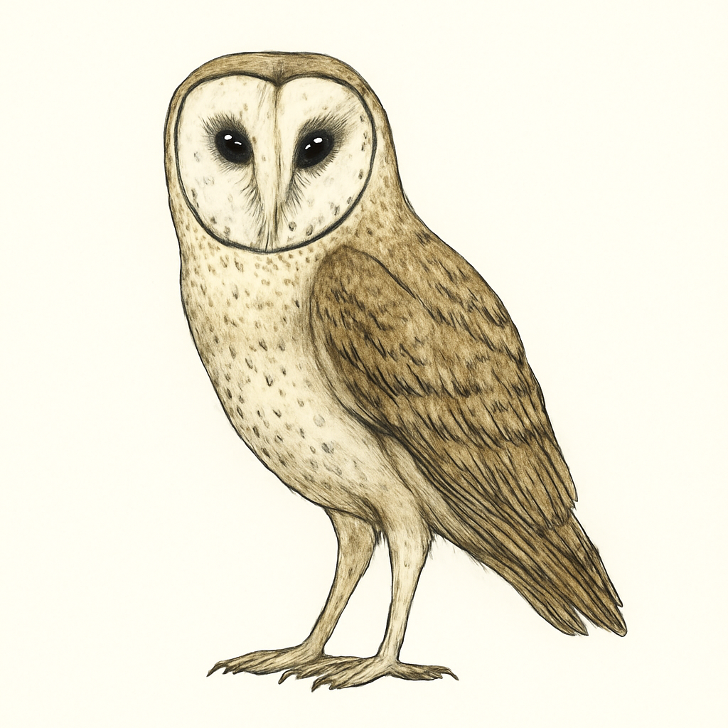 Ilustración de Lechuza Patilarga