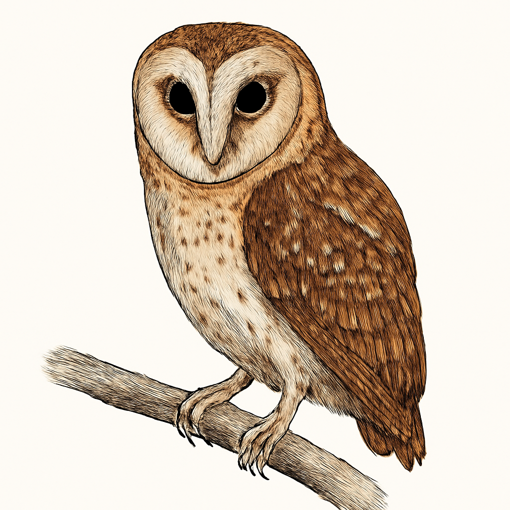 Illustratie van Oosterse bruine uil