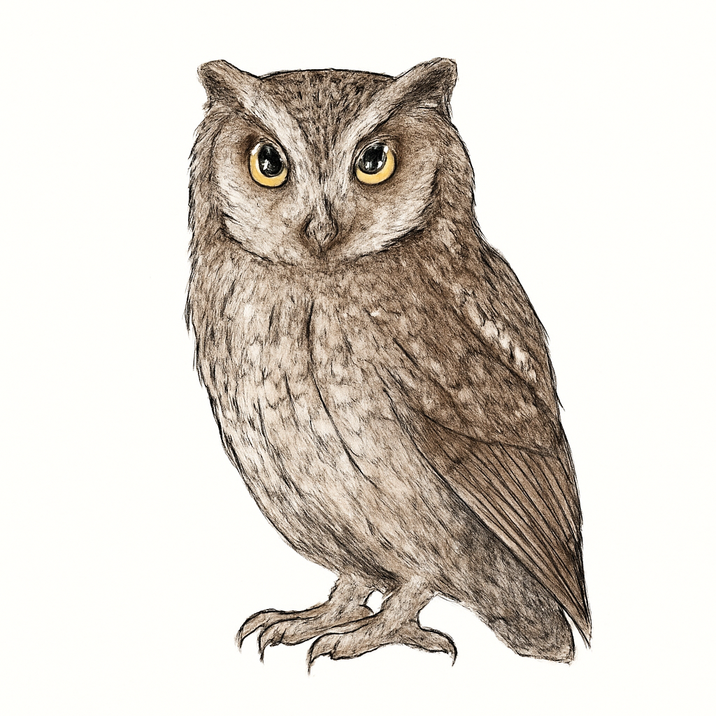 Illustrazione di White-fronted Scops-Owl