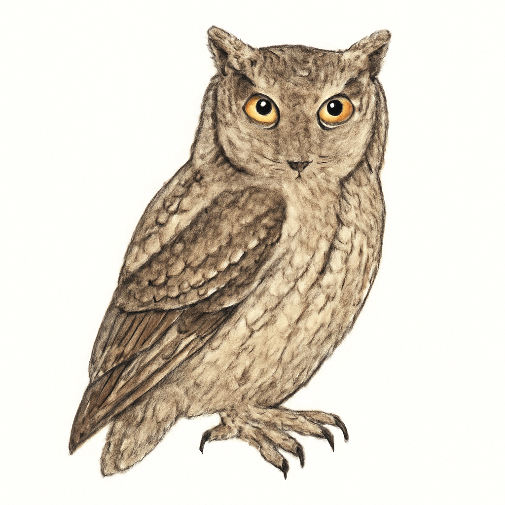 Illustration von Halsband-Zwergohreule