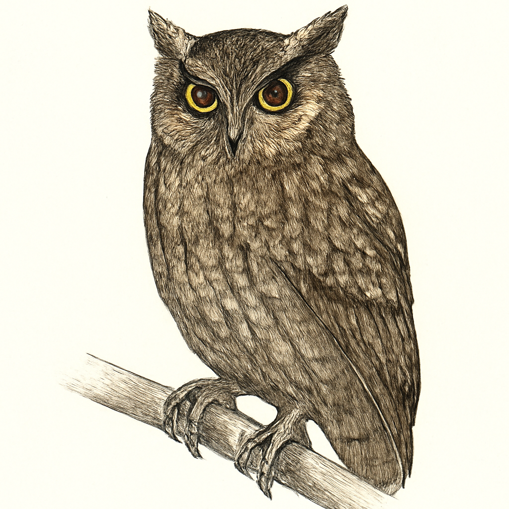 Ilustración de Autillo de la Sonda