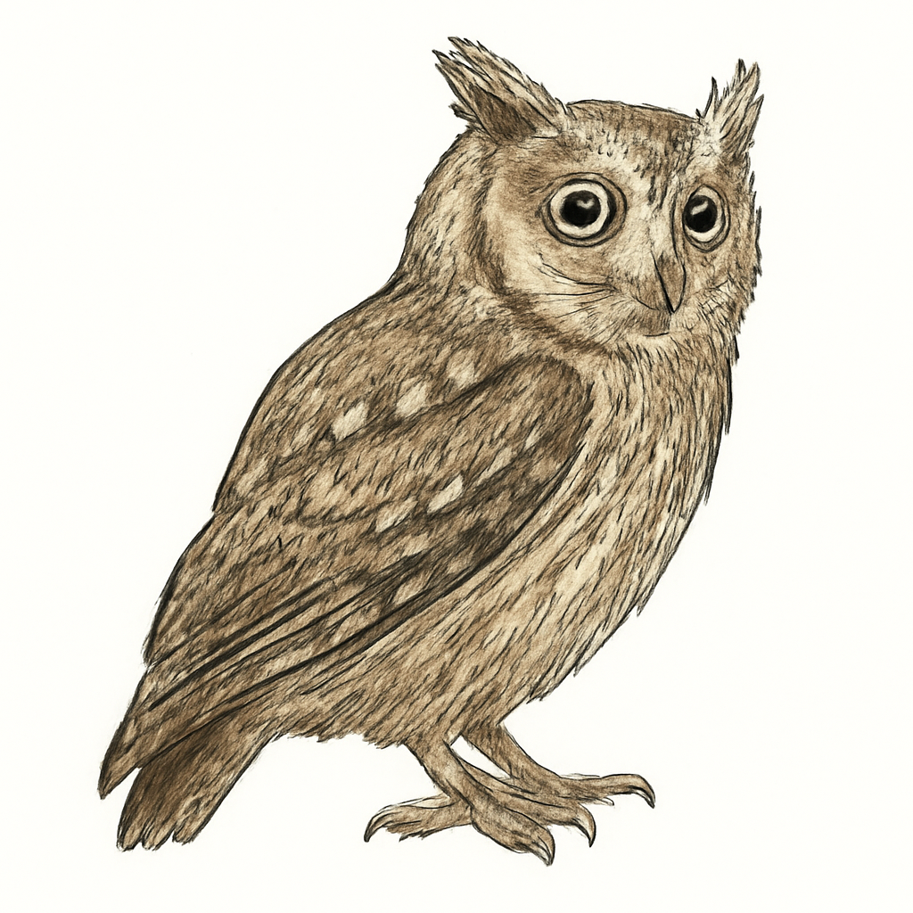 Illustrazione di Principe Scops-Owl