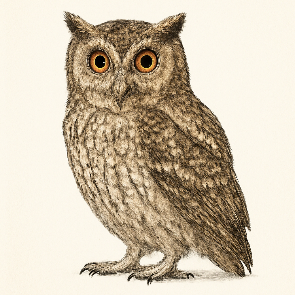 Ilustración de Autillo Africano