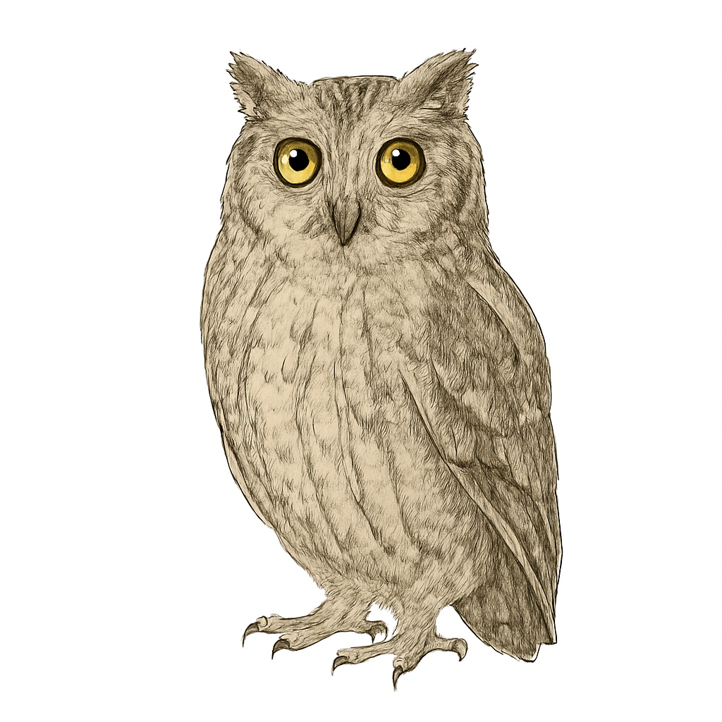 Illustrazione di Pallid Scops-Owl