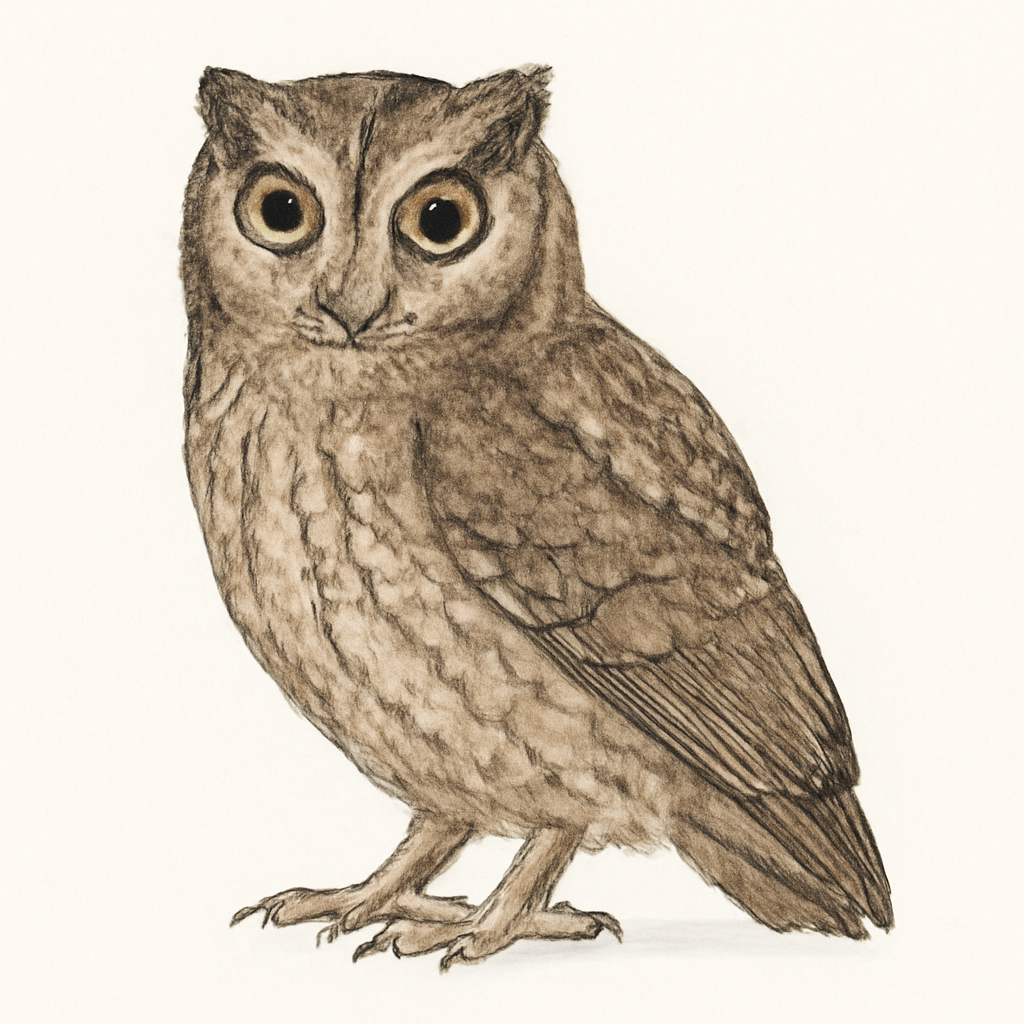 Illustration von Seychellen-Zwergohreule