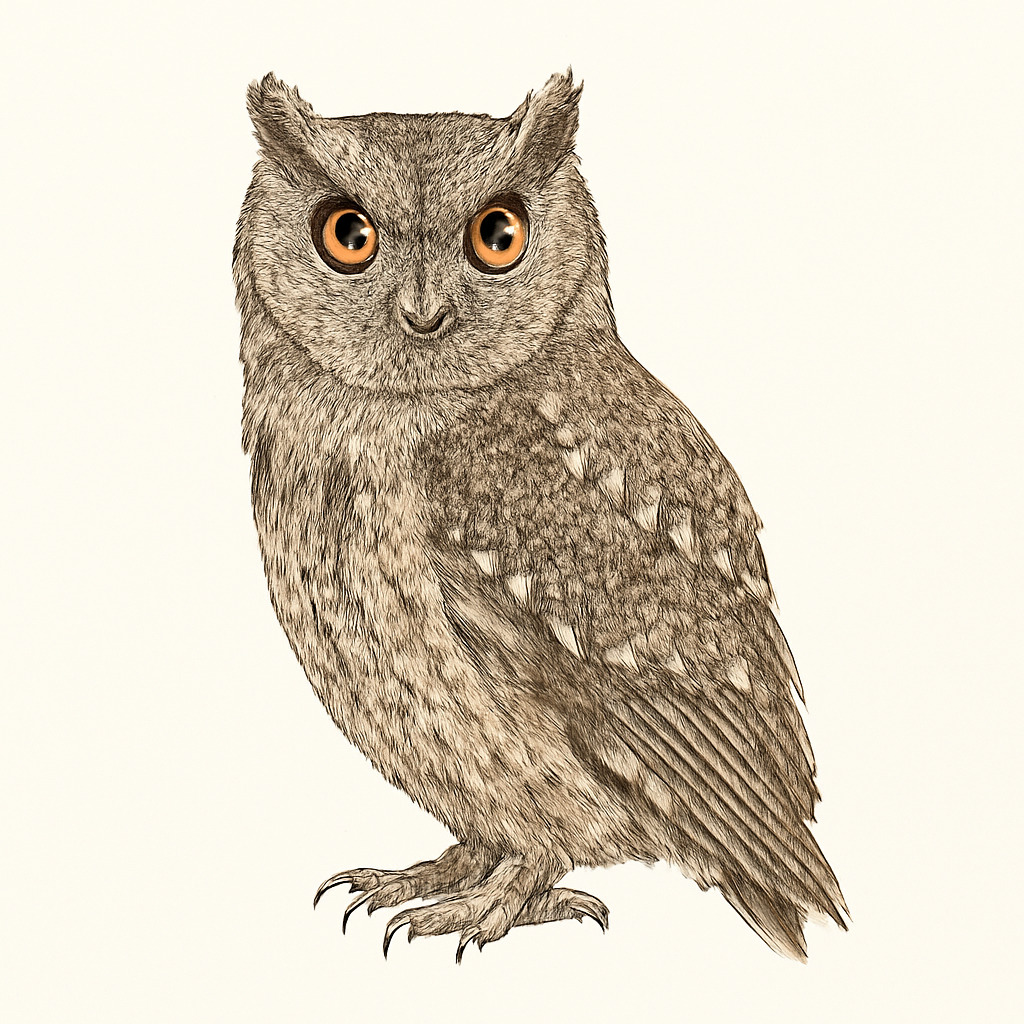 Illustratie van Oosterse dwergooruil