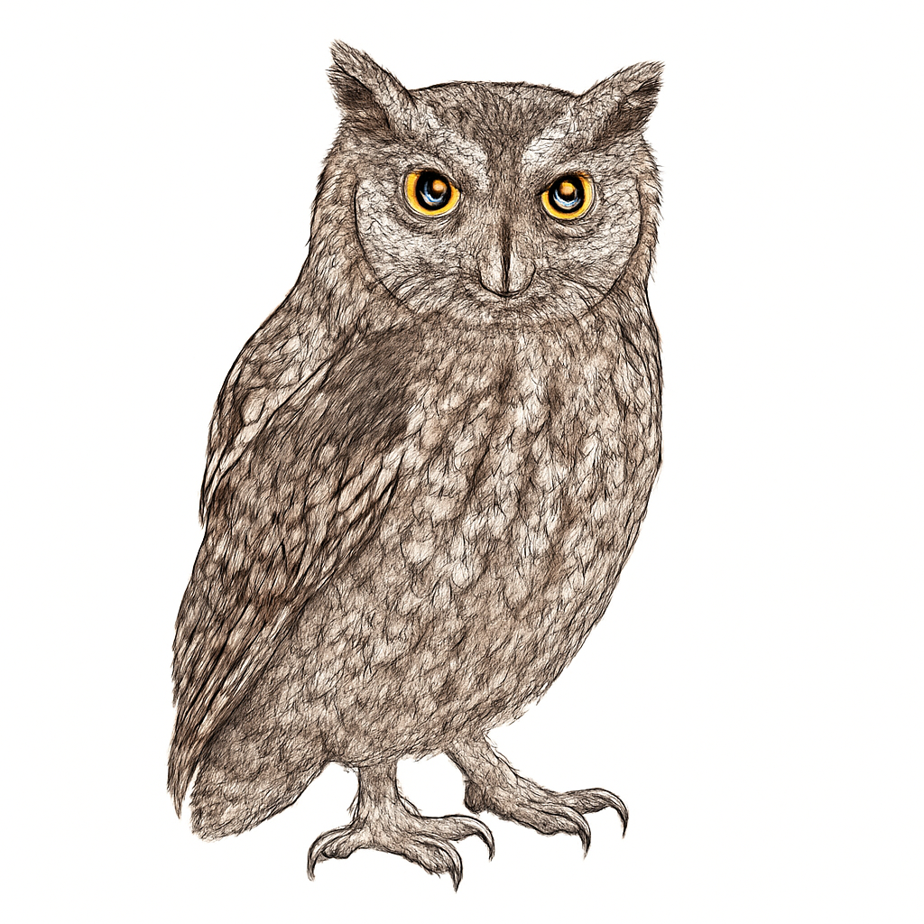Illustrazione di Bare-shanked Screech-Owl