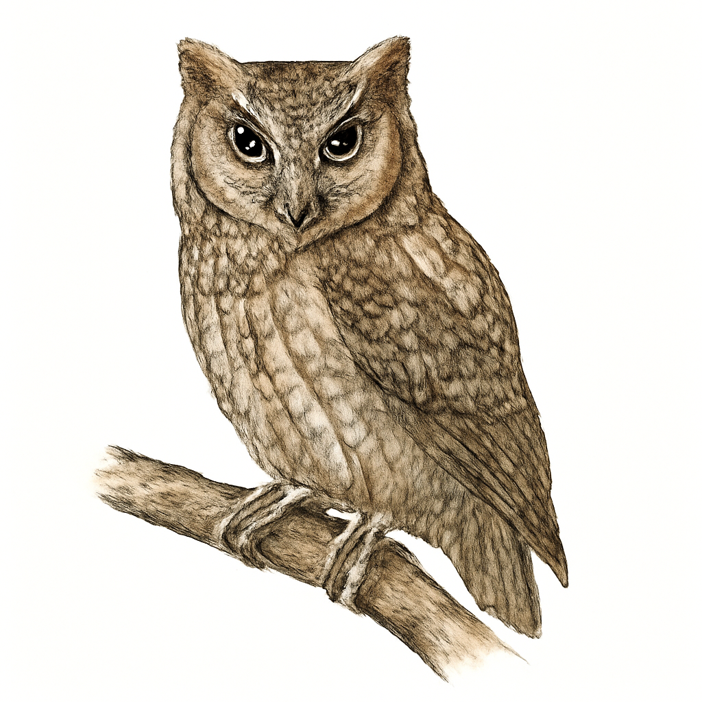 Illustrazione di Montane Forest Screech-Owl