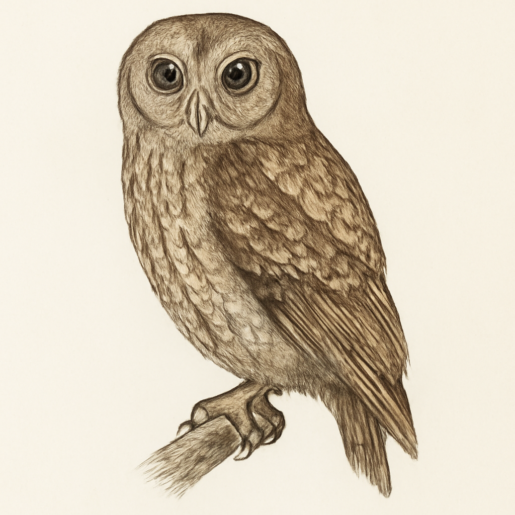 Illustrazione di Foothill Screech-Owl