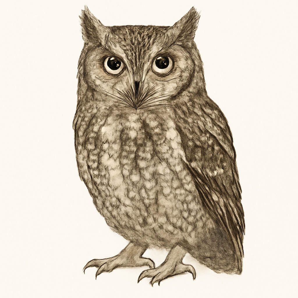 Western Screech-Owl illustration