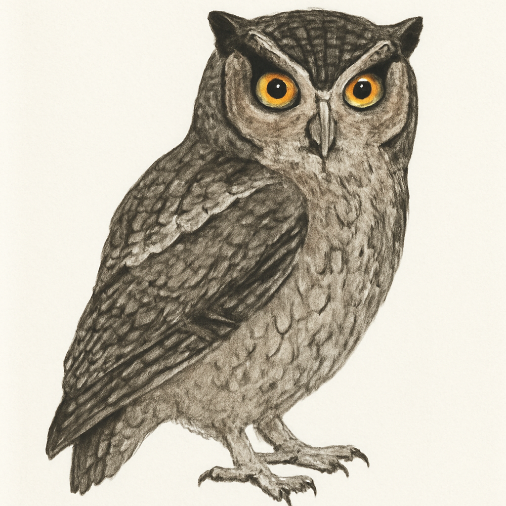 Illustrazione di Black-capped Screech-Owl