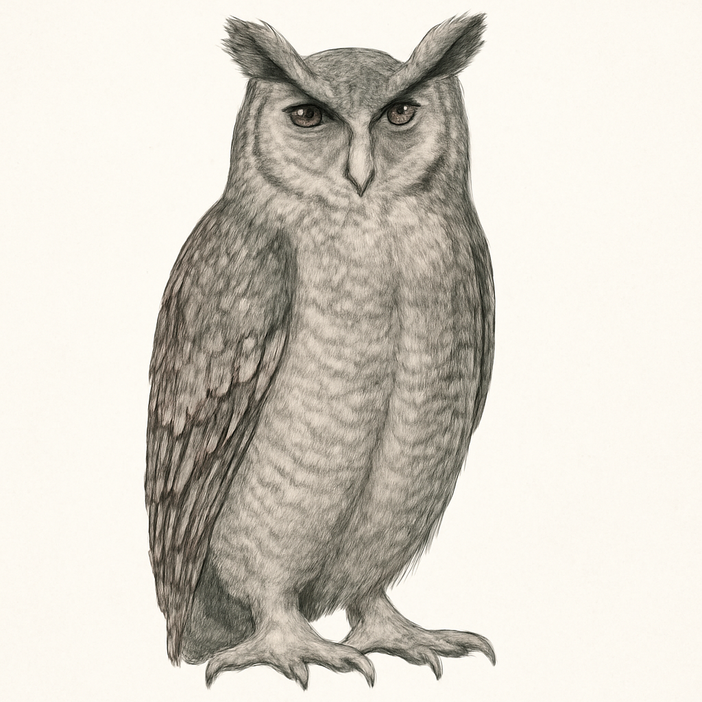 Illustrazione di Grayish Eagle-Owl