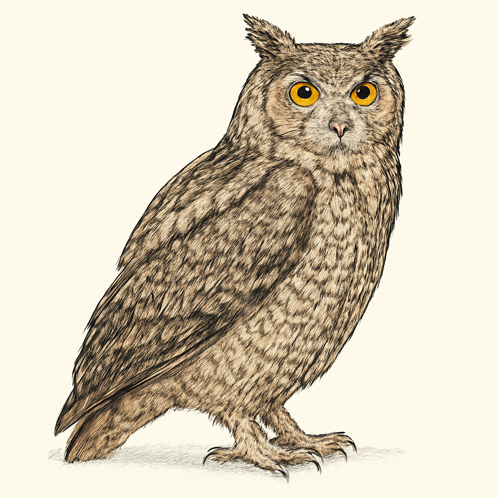 Ilustración de Búho de El Cabo