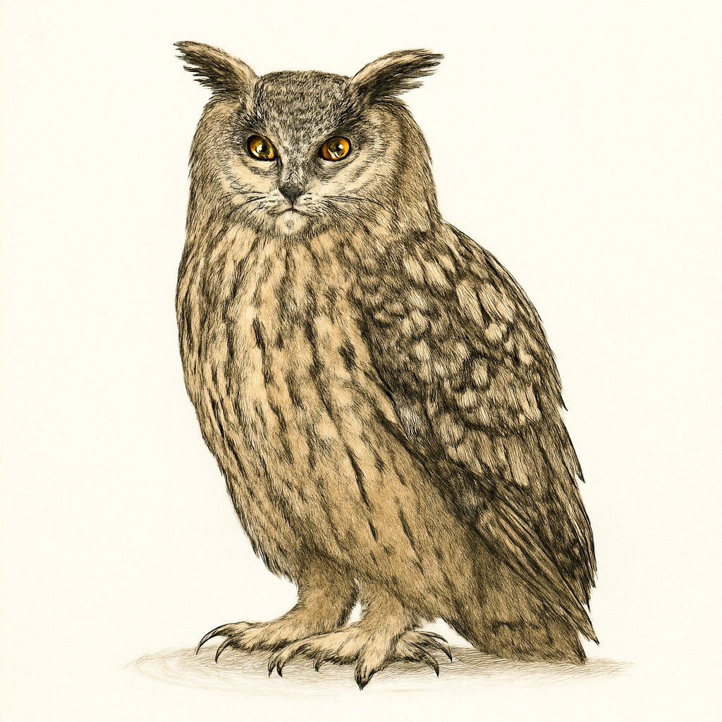 Eurasian Eagle Owl illustration