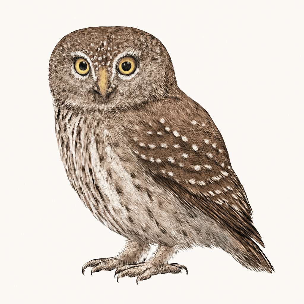 Eurasian Pygmy-Owl illustration
