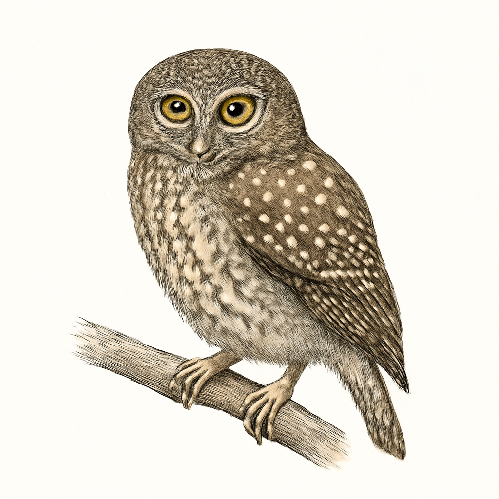 Illustration von Perlzwergkauz