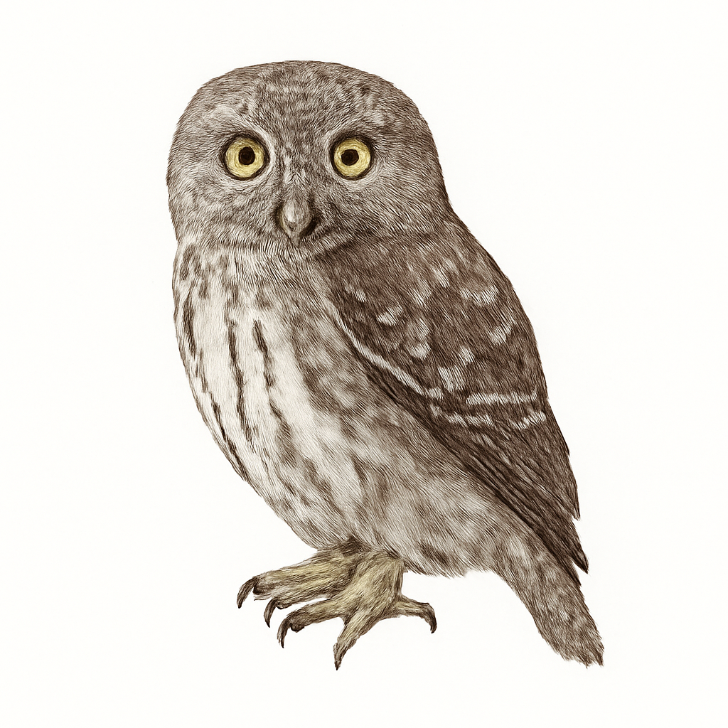 Illustration von Graukopf-Zwergkauz