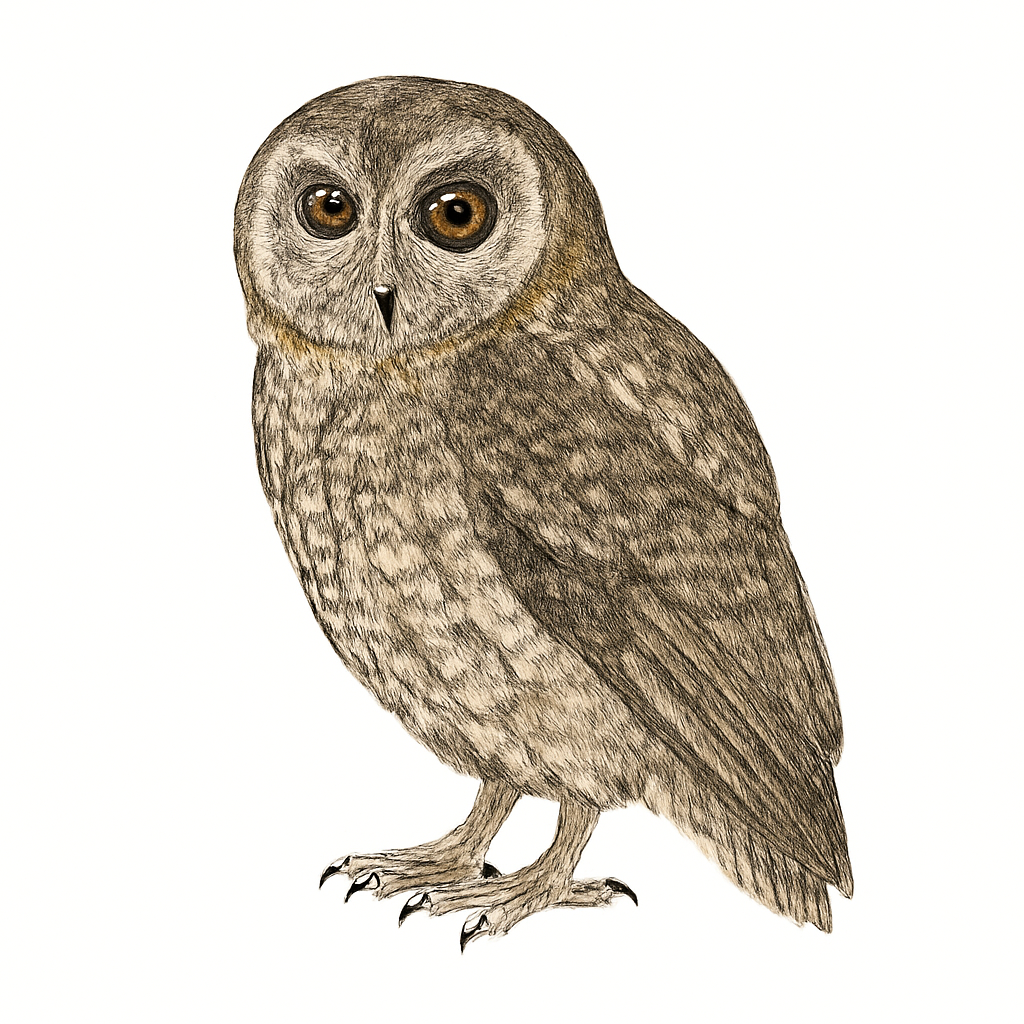 Sunda Owlet illustration