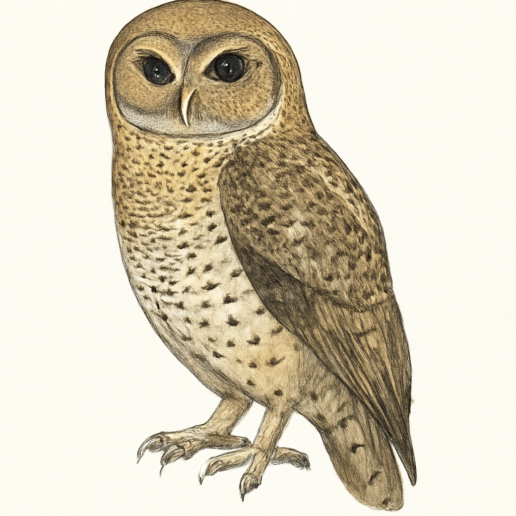 Ilustração de spotted wood-owl