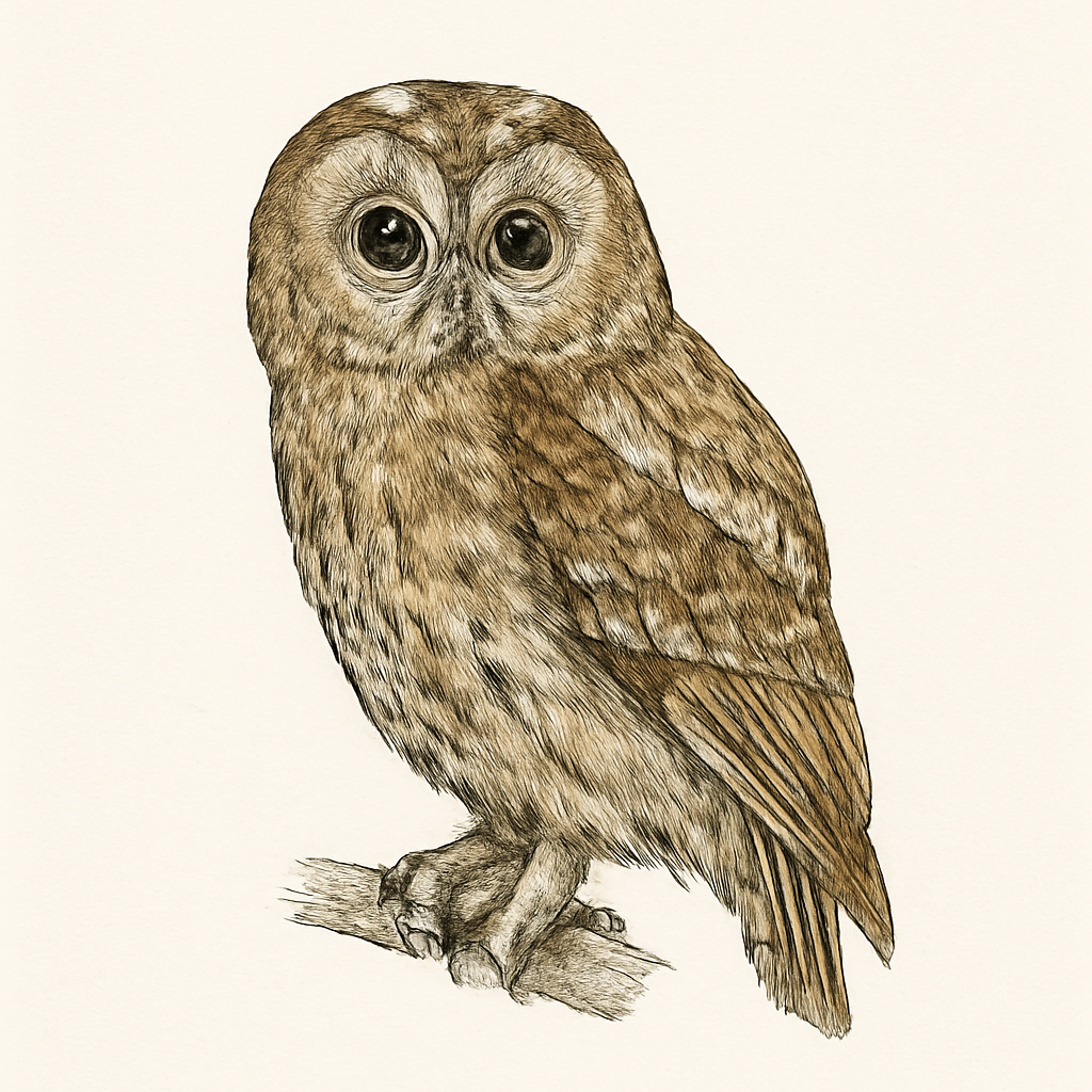 Tawny Owl illustration