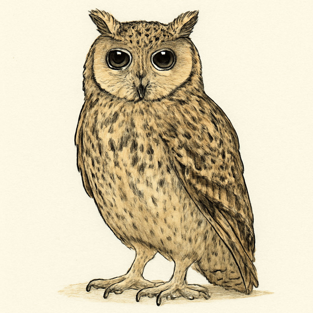 Illustration von Fahlkauz