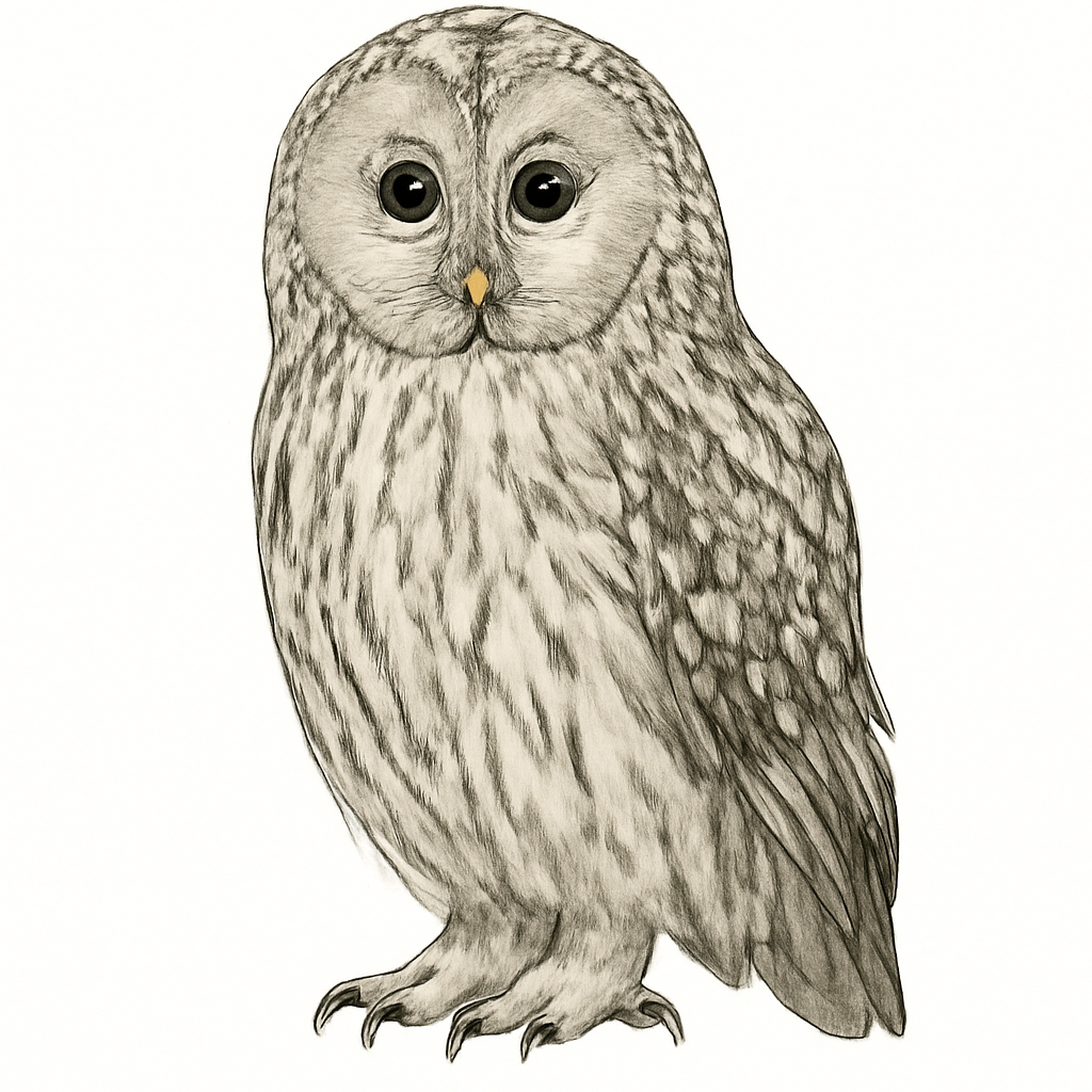 Ural Owl illustration